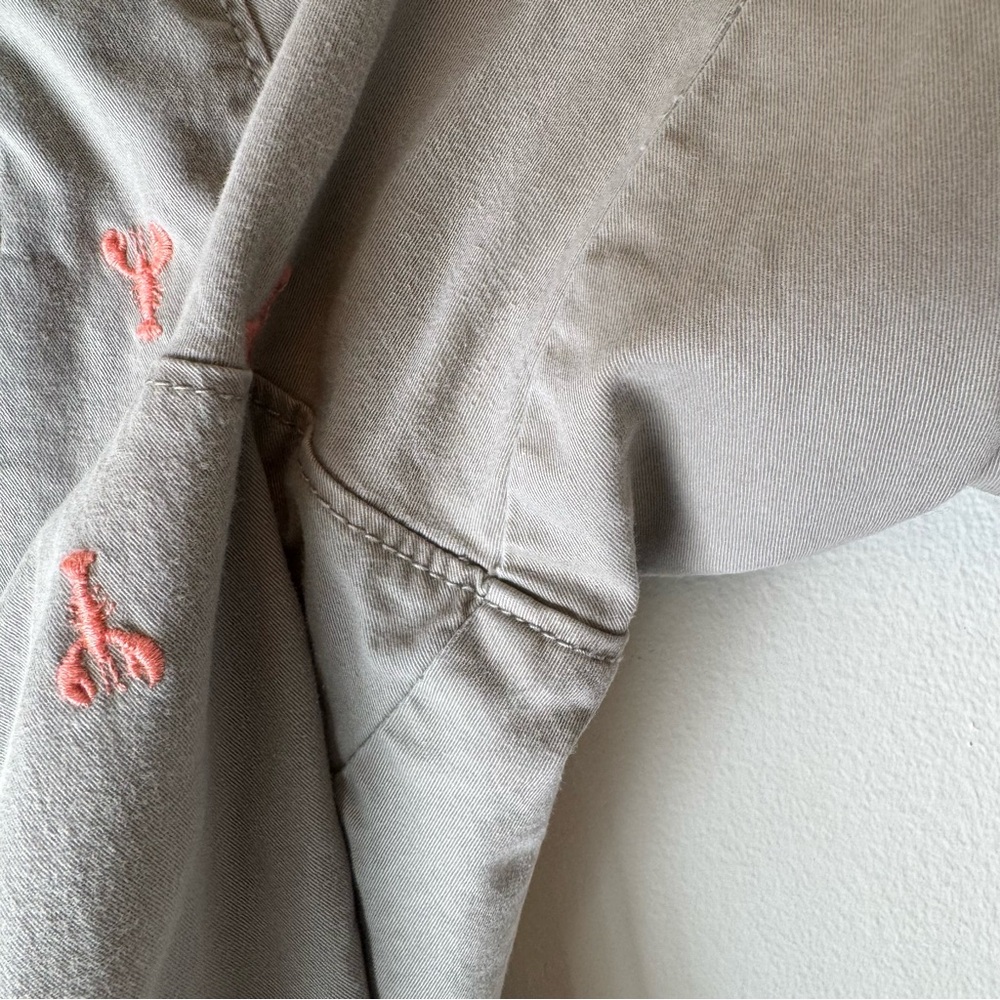 Women’s Sz14 khaki capris with coral lobsters 0010 - Picture 7 of 13